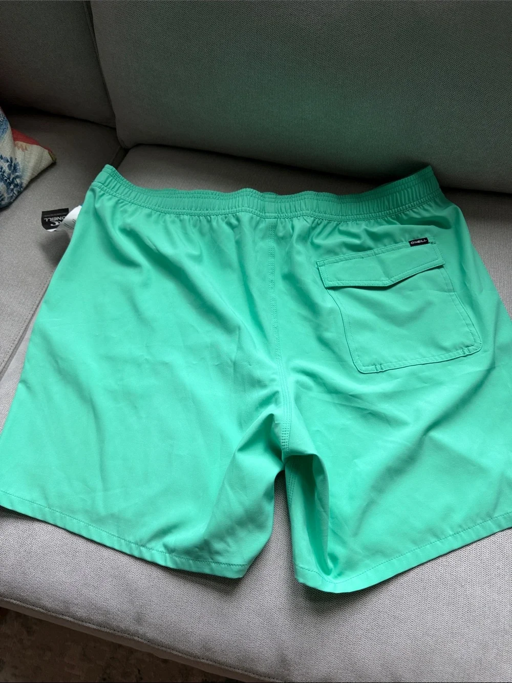 O'Neill Mint Green Men's Swim Hybrids with Black Drawstring
